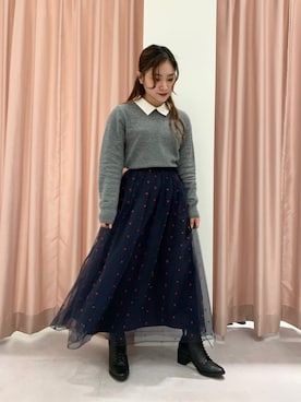 「アイテム（シューズ）」を使った、manaさん（レディース・145cm）の冬コーディネート