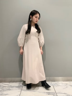 「アイテム（ワンピース/ドレス）」を使った、manaさん（レディース・145cm）の冬コーディネート