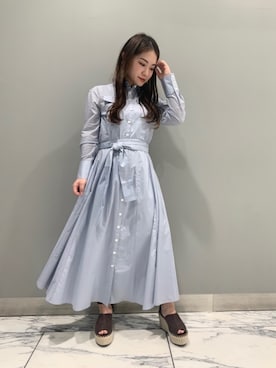 「アイテム（サンダル）」を使った、manaさん（レディース・145cm）の春コーディネート