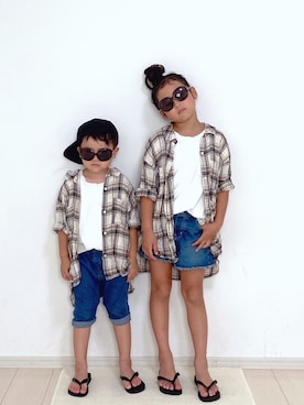 ai☆kaaさん（キッズ・123cm）の夏コーディネート