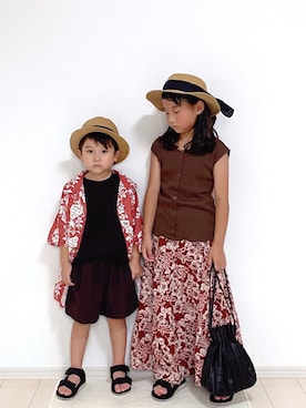 「アロハシャツ」｜ai☆kaaさん（キッズ・123cm）の夏コーディネート