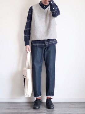 「ROOTOTE（ルートート）のアイテム」を使った、Gさん（メンズ・182cm）の秋コーディネート