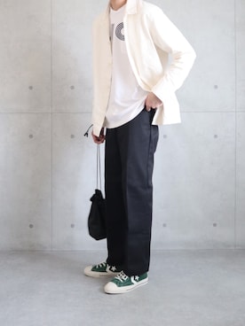 「FREAK'S STORE（フリークスストア）のアイテム（スニーカー）」を使った、Gさん（メンズ・182cm）の春コーディネート