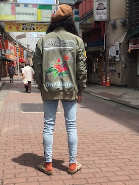 「maxsix（マックスシックス）のアイテム（ブルゾン）」を使った、souyaさん（メンズ・170cm）の夏コーディネート