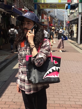 「surt（サート）のアイテム（帽子）」を使った、souyaさん（メンズ・172cm）の夏コーディネート