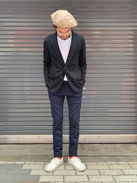 「SOLIDO（ソリード）のアイテム（パンツ）」を使った、souyaさん（メンズ・172cm）の春コーディネート