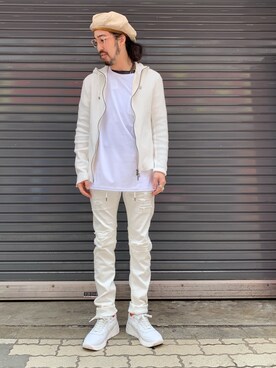 「Cherry Sunburst（チェリーサンバースト）のアイテム」を使った、souyaさん（メンズ・172cm）の春コーディネート