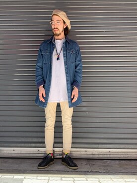 「surt（サート）のアイテム（トップス）」を使った、souyaさん（メンズ・172cm）の春コーディネート