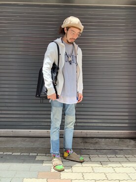 「Cherry Sunburst（チェリーサンバースト）のアイテム」を使った、souyaさん（メンズ・173cm）の夏コーディネート