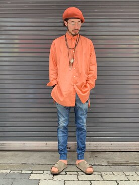 「TAVERNITI SO JEANS（タヴァニティソージーンズ）のアイテム」を使った、souyaさん（メンズ・173cm）の夏コーディネート