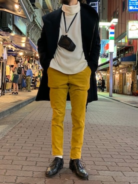 「SOLIDO（ソリード）のアイテム（パンツ）」を使った、souyaさん（メンズ・172cm）の秋コーディネート