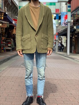 「Cherry Sunburst（チェリーサンバースト）のアイテム」を使った、souyaさん（メンズ・172cm）の秋コーディネート