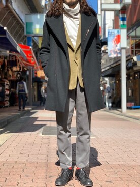 「Cherry Sunburst（チェリーサンバースト）のアイテム」を使った、souyaさん（メンズ・172cm）の秋コーディネート