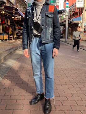 「ONE MADE（ワンメイド）のアイテム（ジャケット/アウター）」を使った、souyaさん（メンズ・172cm）の秋コーディネート