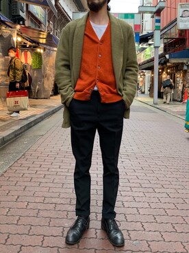 「Cherry Sunburst（チェリーサンバースト）のアイテム」を使った、souyaさん（メンズ・172cm）の秋コーディネート