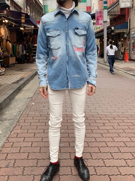「surt（サート）のアイテム（トップス）」を使った、souyaさん（メンズ・172cm）の春コーディネート