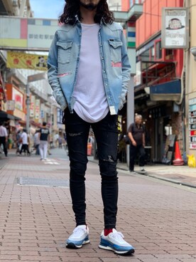 「surt（サート）のアイテム（トップス）」を使った、souyaさん（メンズ・172cm）の夏コーディネート