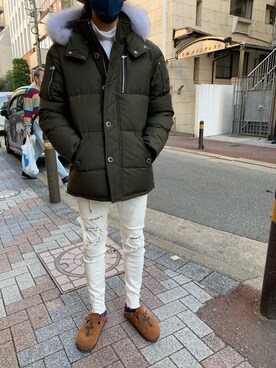 「MOOSE KNUCKLES（ムースナックルズ）のアイテム」を使った、souyaさん（メンズ・172cm）の秋コーディネート