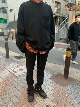 「R.M GANG（アールエムギャングレベルモダニストギャング）のアイテム」を使った、souyaさん（メンズ・172cm）の秋コーディネート