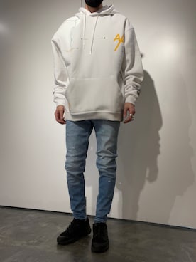 「B'2nd（ビーセカンド）のアイテム（パーカー）」を使った、souyaさん（メンズ・172cm）の冬コーディネート