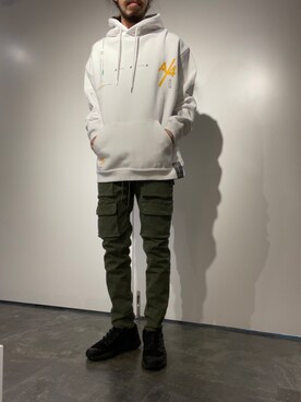「B'2nd（ビーセカンド）のアイテム（パーカー）」を使った、souyaさん（メンズ・172cm）の冬コーディネート