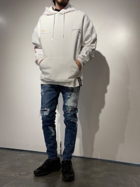 「B'2nd（ビーセカンド）のアイテム（パーカー）」を使った、souyaさん（メンズ・172cm）の冬コーディネート