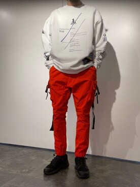 「B'2nd（ビーセカンド）のアイテム（スウェット）」を使った、souyaさん（メンズ・172cm）の冬コーディネート