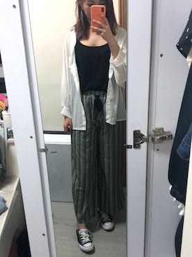 「アイテム（スリッポン）」を使った、mikiさん（レディース・165cm・20代）の夏コーディネート