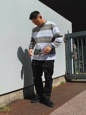 「アイテム（チノパンツ）」を使った、Mr.Potetoheadさん（メンズ・165cm）の春コーディネート