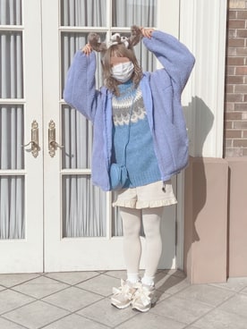 「USJ」｜「アイテム（ブルゾン）」を使った、は な みさん（レディース・160cm）の冬コーディネート