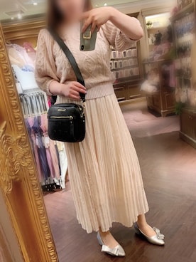 「Maison de FLEUR（メゾンドフルール）のアイテム（PC・スマホグッズ/家電）」を使った、あかりさん（レディース・155cm）の春コーディネート