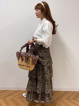「メゾンドフルール」｜「アイテム（その他）」を使った、あかりさん（レディース・153cm）の春コーディネート
