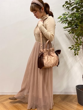 「メゾンドフルール」｜「アイテム（その他）」を使った、あかりさん（レディース・153cm）の春コーディネート