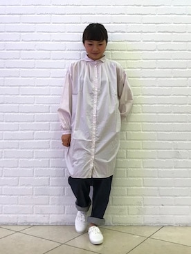 「Keds（ケッズ）のアイテム」を使った、オクモトさん（レディース・153cm）の夏コーディネート