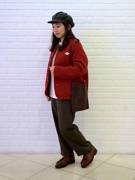 「Paraboot」｜「アイテム（ノーカラージャケット）」を使った、オクモトさん（レディース・153cm）の秋コーディネート