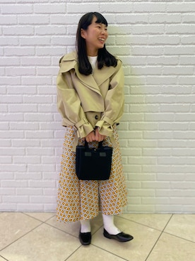 「cellar door」｜「アイテム（バレエシューズ）」を使った、オクモトさん（レディース・153cm）の冬コーディネート