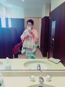 「お着物」｜まはろさん（レディース・159cm）の冬コーディネート