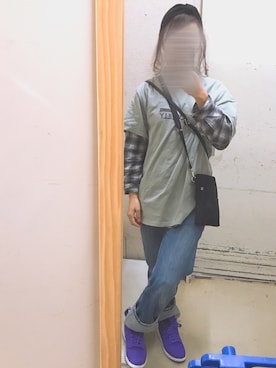 「ALBUM（アルブム）のアイテム」を使った、まはろさん（レディース・159cm）の冬コーディネート