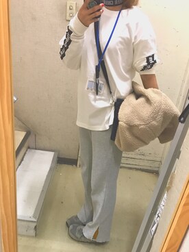 「仕事コーデ」｜「アイテム（その他アウター）」を使った、まはろさん（レディース・159cm）の冬コーディネート