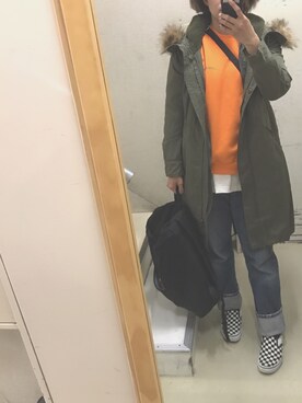 「CHEER（チアー）のアイテム」を使った、まはろさん（レディース・159cm）の春コーディネート