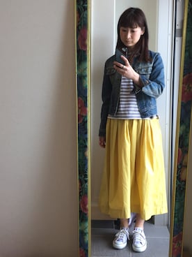 「ラベンダー」｜ぽっとこさん（レディース・160cm）の春コーディネート