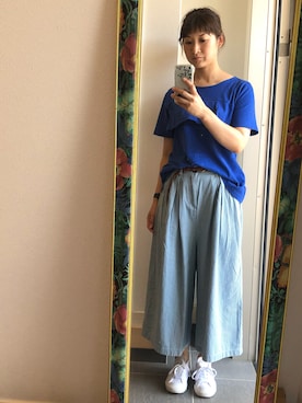 「ブルーグラデーション」｜ぽっとこさん（レディース・160cm）の夏コーディネート