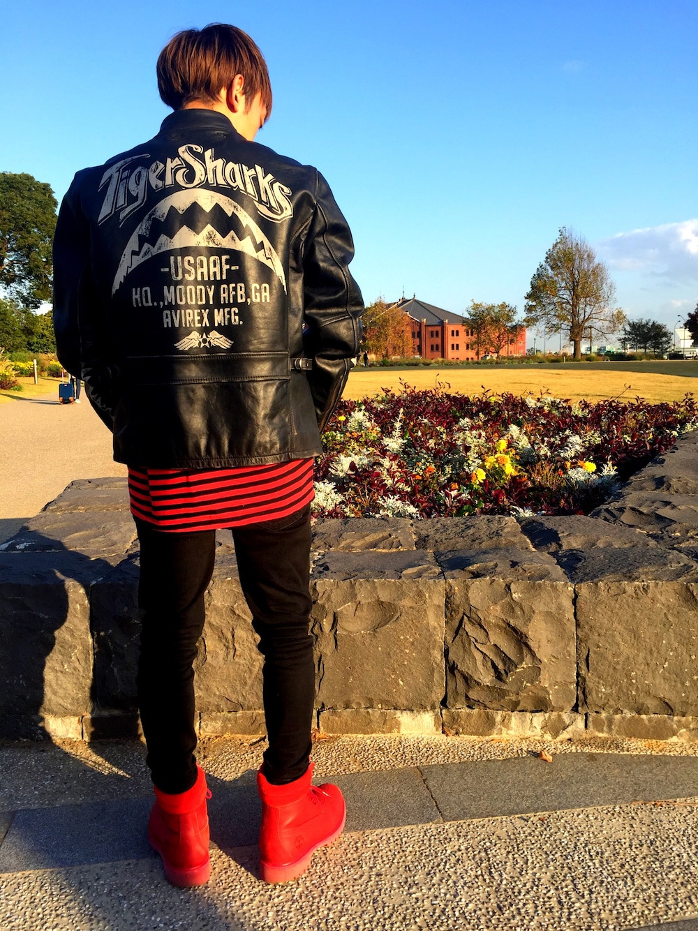 AVIREX Tiger Sharks レザージャケット M AVIREX（アヴィレックス）の