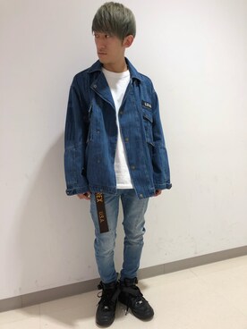 「レディース」｜「アイテム（デニムジャケット）」を使った、DAIKIさん（メンズ・157cm）の冬コーディネート