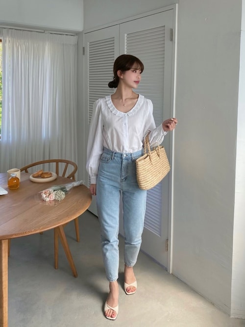 Eno かごバッグを使ったコーディネート Wear