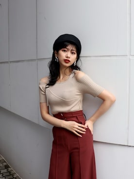 瀬戸 南さん（レディース・173cm）の冬コーディネート