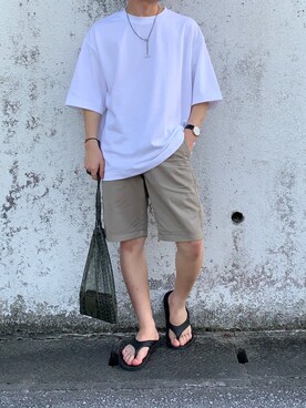 「UNIQLO U」｜けいごさん（メンズ・167cm）の夏コーディネート