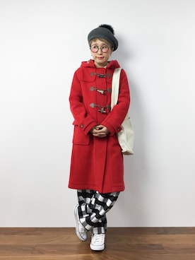「Another Edition（アナザーエディション）のアイテム（ダッフルコート）」を使った、ひいこさん（レディース・154cm）の冬コーディネート