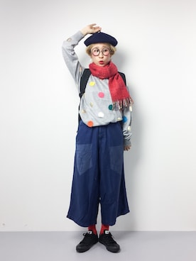 「JOURNAL STANDARD relume（ジャーナルスタンダード　レリューム）のアイテム（ハンチング/ベレー帽）」を使った、ひいこさん（レディース・154cm）の冬コーディネート
