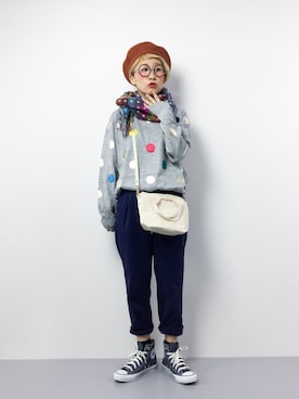 「JOURNAL STANDARD relume（ジャーナルスタンダード　レリューム）のアイテム（ハンチング/ベレー帽）」を使った、ひいこさん（レディース・154cm）の冬コーディネート